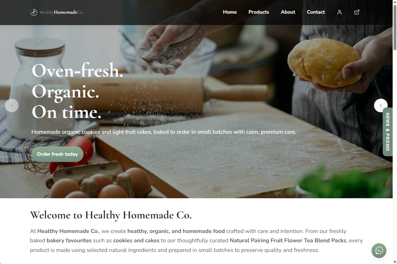 HealthyHomemade website preview Malaysia
